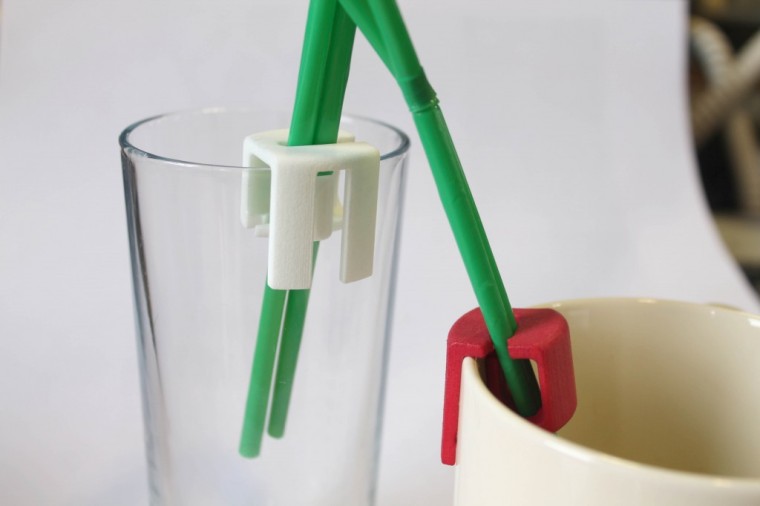 3d print double straw holder 1